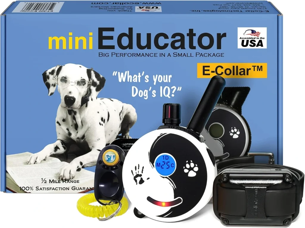 Educator ET-300 Zen Mini Educator e-collar trainer, considered the best shock collar for small dogs with 1/2 mile range