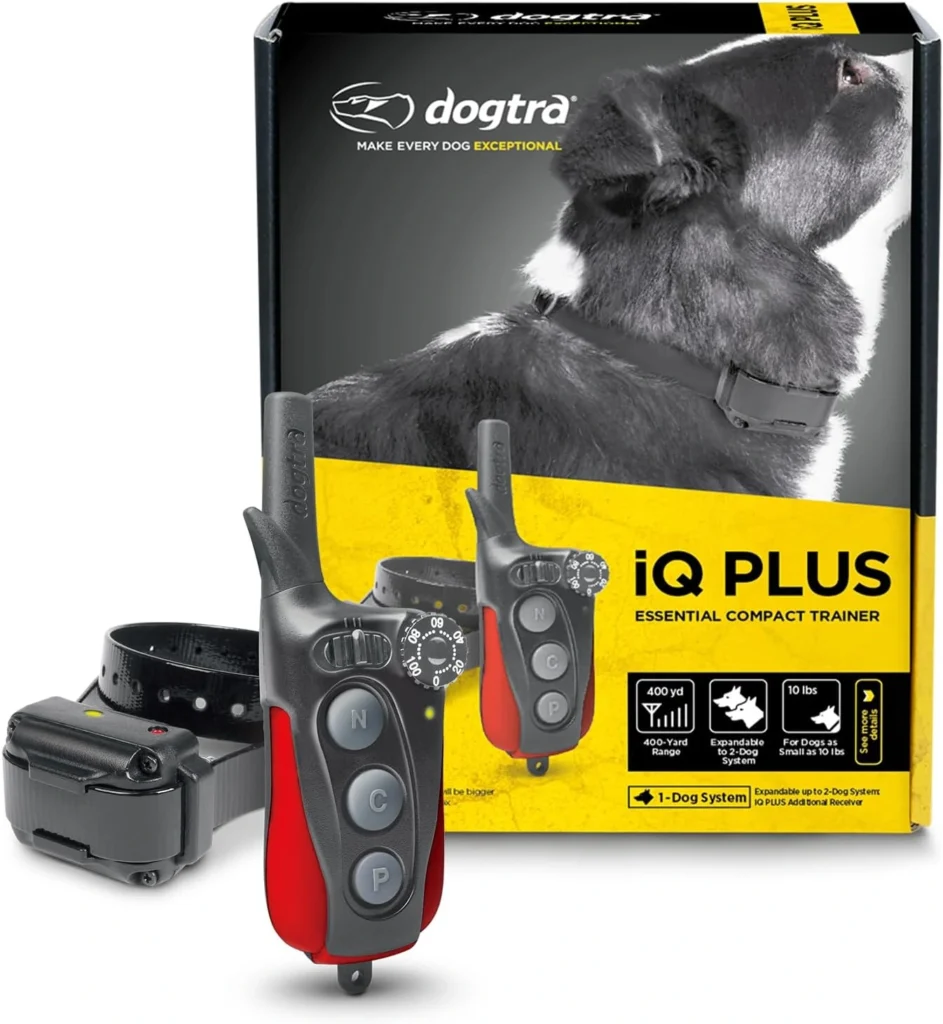 Dogtra iQ Plus compact remote trainer collar, the best shock collar for small dogs 10 lbs and up
