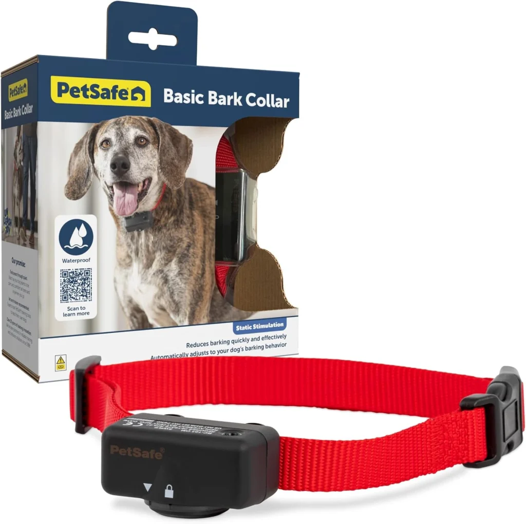 PetSafe Basic Bark Control Collar in red color – best bark collar for large dogs