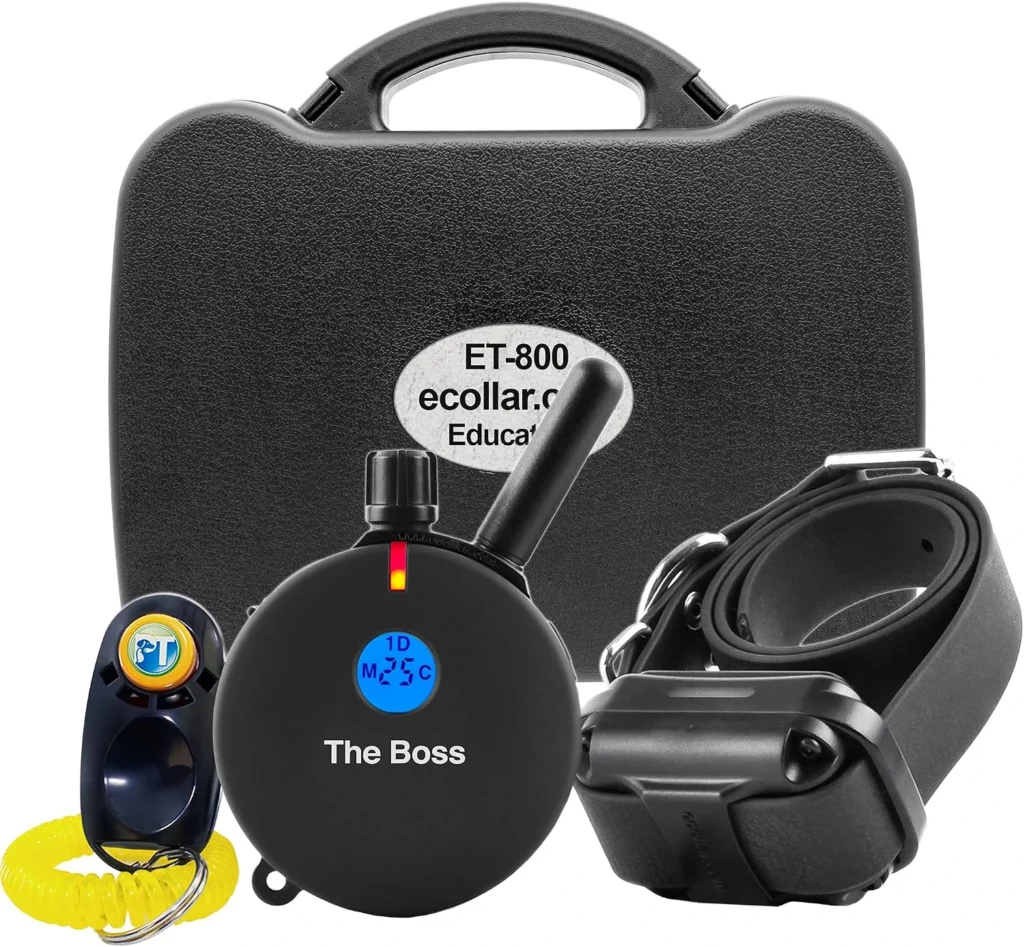 Educator E-Collar ET-800 The Boss transmitter with collar and carrying case - best e-collar for large dogs:
