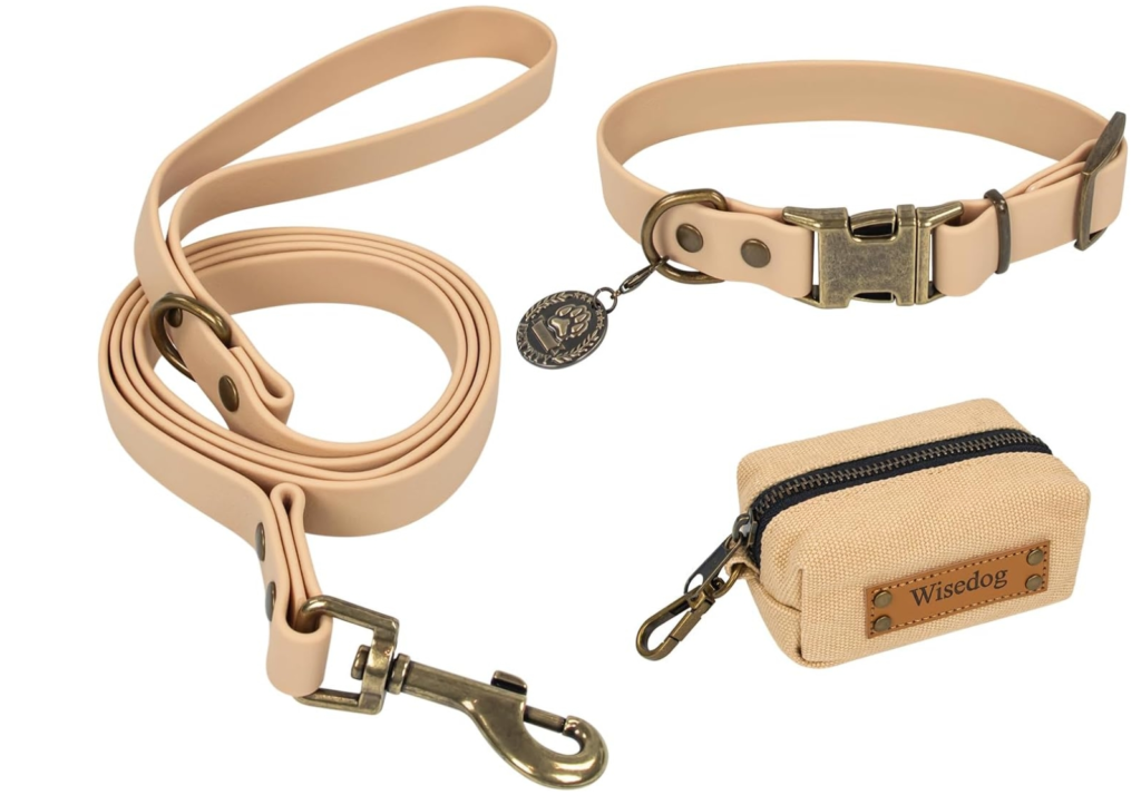 Wisedog Waterproof Dog Collar and Leash Set