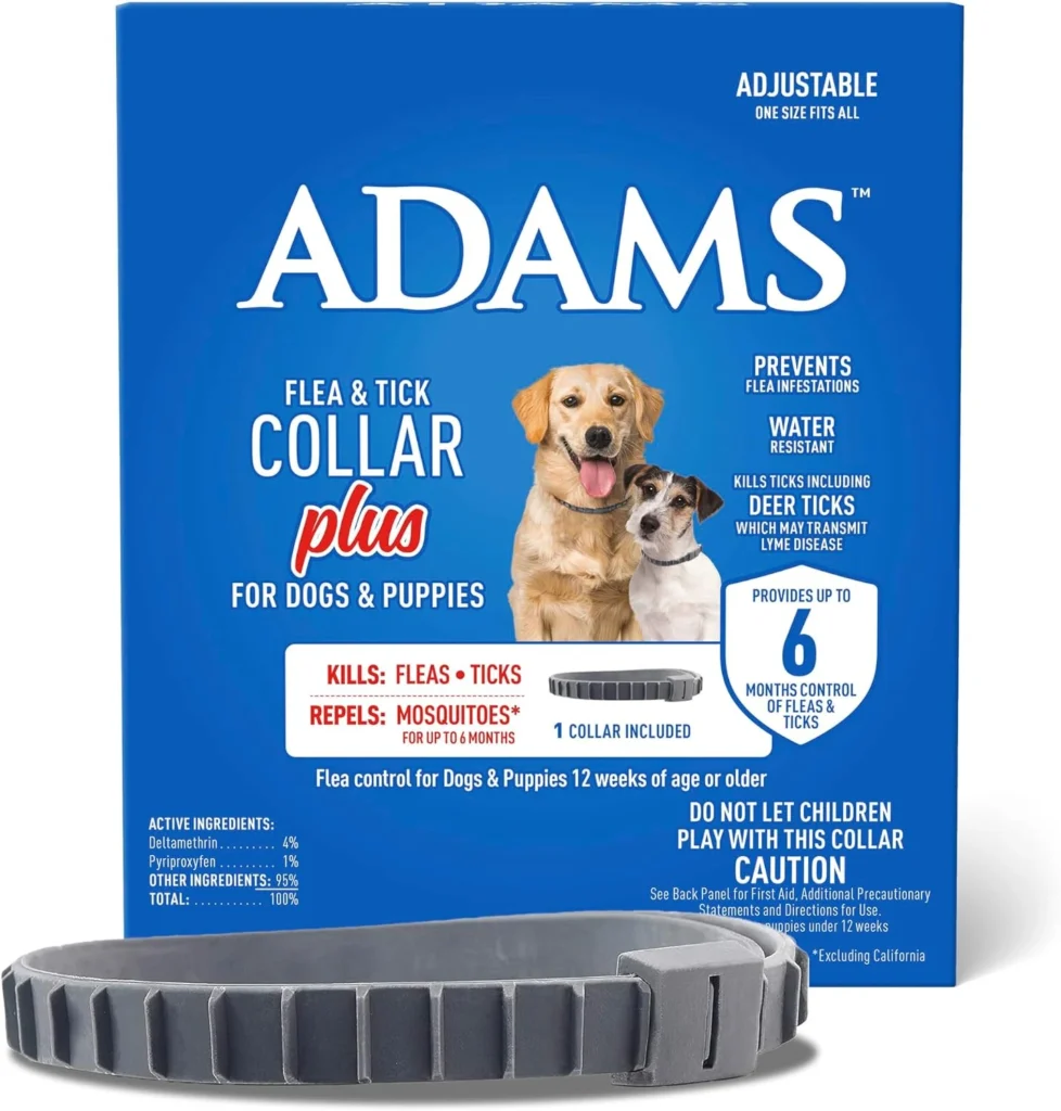 Adams flea and tick collar for dogs with adjustable design